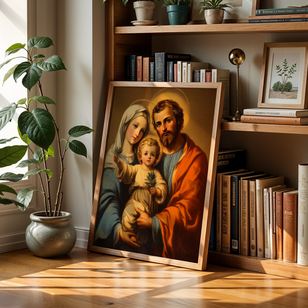 Holy Family Wall Art, Wedding and Housewarming Gift, Catholic Home Decor
