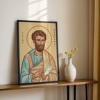 Saint Barnabas the Apostle Icon Print, Christian Mission Gift, Holygraceart
