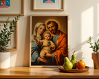 Holy Family Wall Art, Wedding and Housewarming Gift, Catholic Home Decor