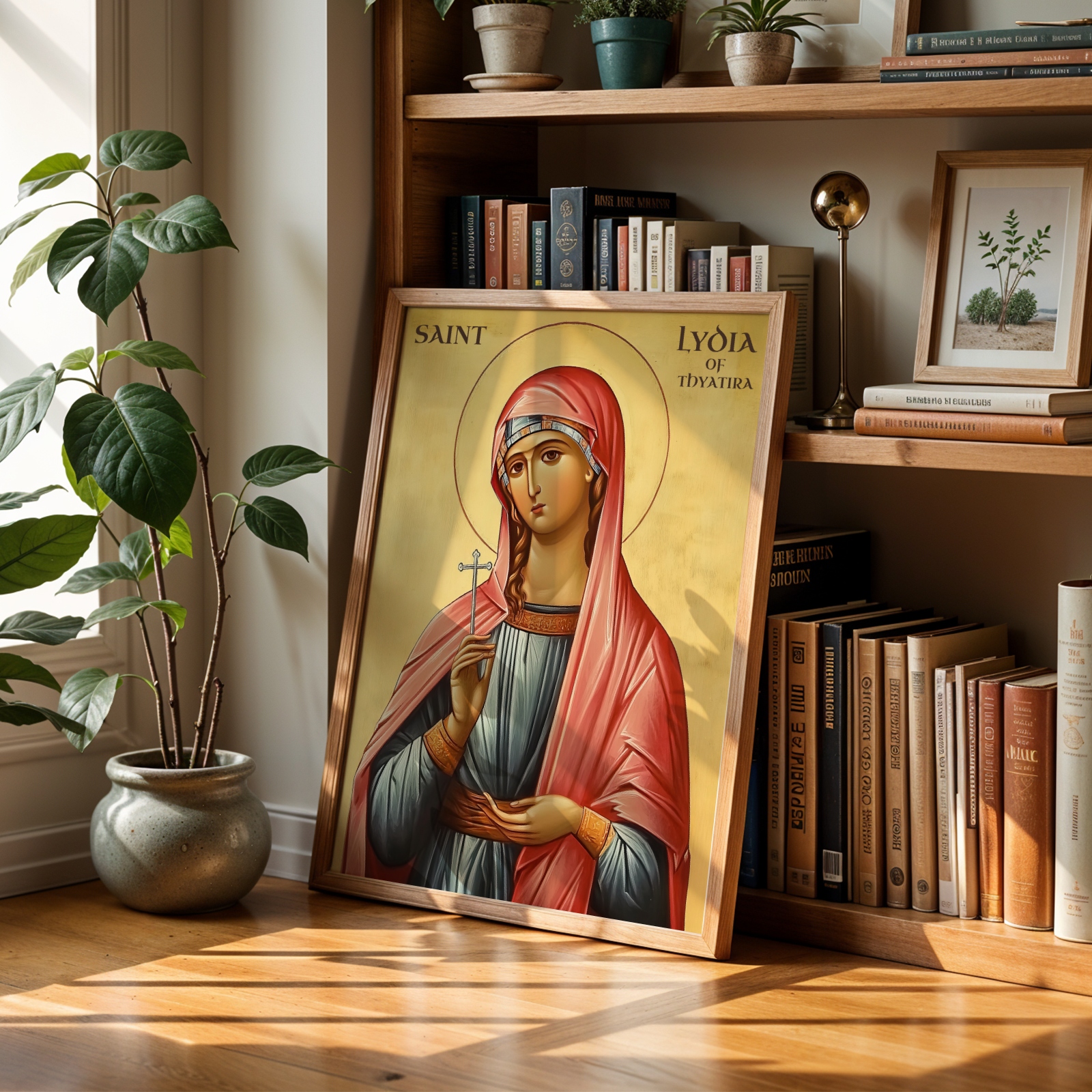 Saint Lydia of Thyatira Icon Print, Merchant Gift, Business Blessing Wall Art