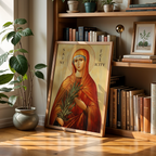 Saint Felicity of Carthage Icon Print, Mother Gift, Catholic Home Decor, Holygraceart