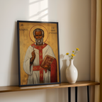 Saint Frumentius Icon Wall Art, Missionary Bishop Gift, Ethiopian Faith Orthodox