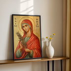 Saint Bibiana Icon Print, Healing Prayer Gift, Byzantine Home Decor, Holygraceart