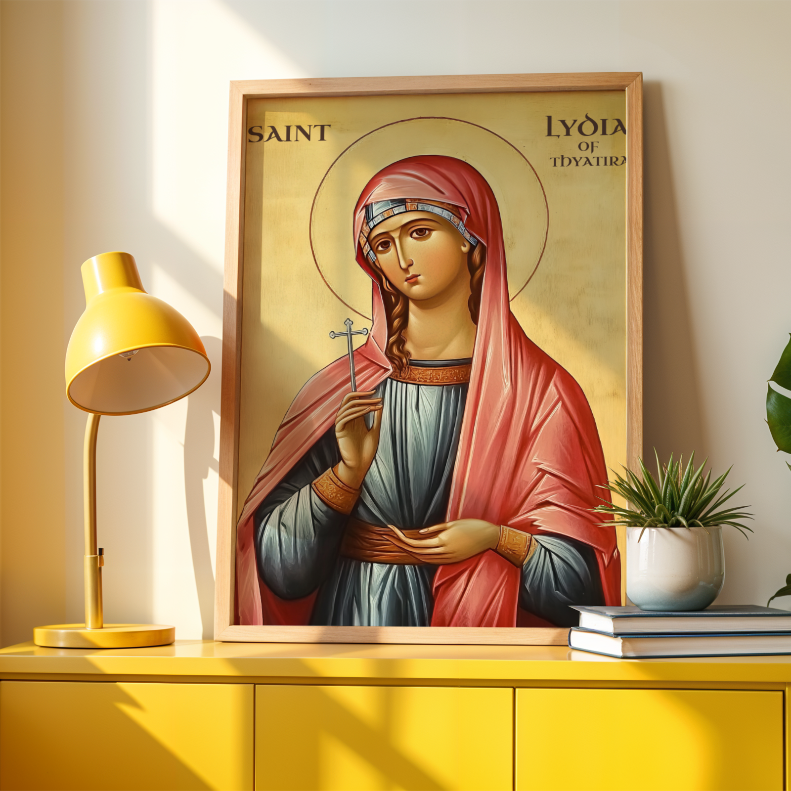 Saint Lydia of Thyatira Icon Print, Merchant Gift, Business Blessing Wall Art