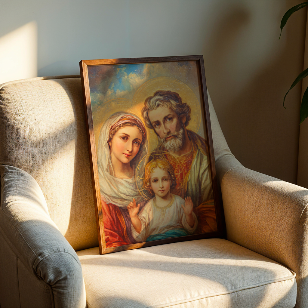 Holy Family Wall Art Print, Wedding and Housewarming Gift, Catholic Home Decor, Holygraceart