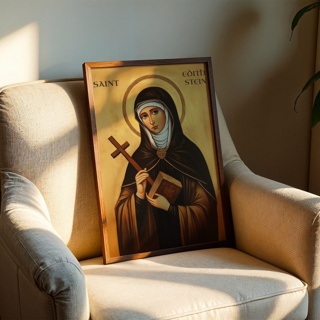 Saint Edith Stein Icon Print, Women of Faith Gift, Orthodox Wall Art, Holygraceart