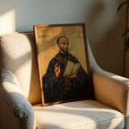 Saint Ignatius of Loyola Icon Wall Art, Spiritual Wisdom Gift Orthodox Print, Holygraceart