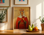 Saint Olga of Kiev Icon Print, Queen Saint Orthodox Wall Art, Gift for Women, Holygraceart