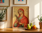 Saint Bibiana Icon Print, Healing Prayer Gift, Byzantine Home Decor, Holygraceart