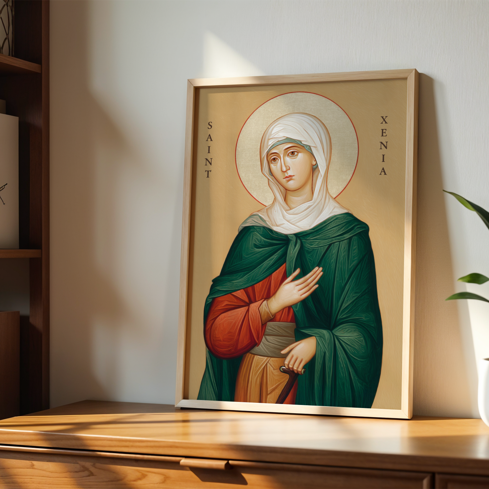 Saint Xenia Icon Wall Art, Comfort and Holy Fool Gift Orthodox, Holygraceart