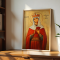 Saint Olga of Kiev Icon Print, Queen Saint Orthodox Wall Art, Gift for Women, Holygraceart