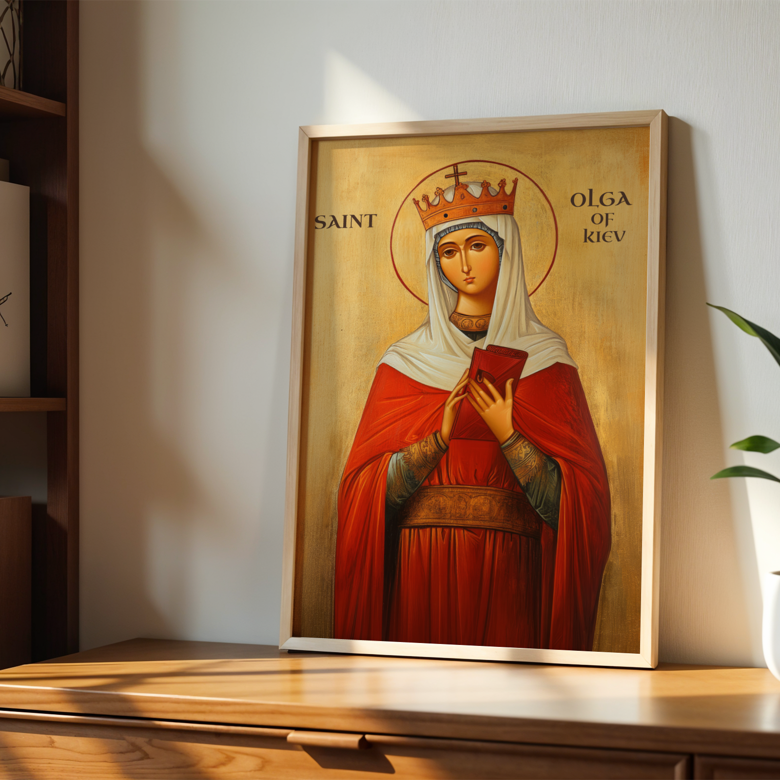 Saint Olga of Kiev Icon Print, Queen Saint Orthodox Wall Art, Gift for Women, Holygraceart
