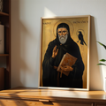 Saint Benedict of Nursia Icon Print, Protection and Blessing Gift, Catholic Wall Art