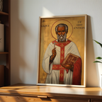 Saint Frumentius Icon Wall Art, Missionary Bishop Gift, Ethiopian Faith Orthodox