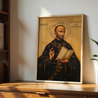 Saint Ignatius of Loyola Icon Wall Art, Spiritual Wisdom Gift Orthodox Print, Holygraceart