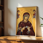 Mother of God Untier of Knots Orthodox Icon Print, Marian Prayer Room Decor