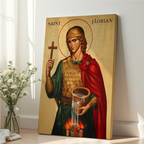 Saint Florian Icon Print, Firefighter Gift, Protection and House Blessing