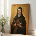 Saint Catherine of Bologna Icon Print, Artist Gift, Creative Faith Decor, Holygraceart