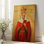 Saint Olga of Kiev Icon Print, Queen Saint Orthodox Wall Art, Gift for Women, Holygraceart