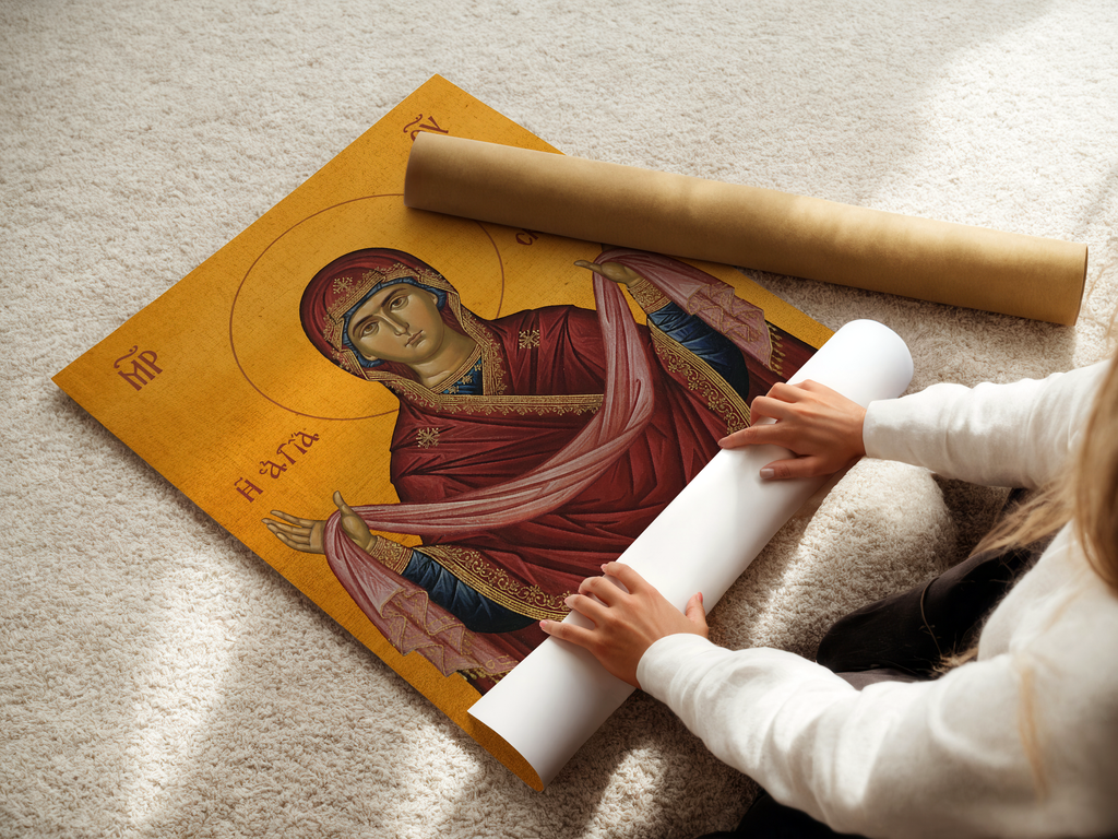The Holy Protection of the Theotokos Icon Print, Family Gift, Home Altar Wall Art