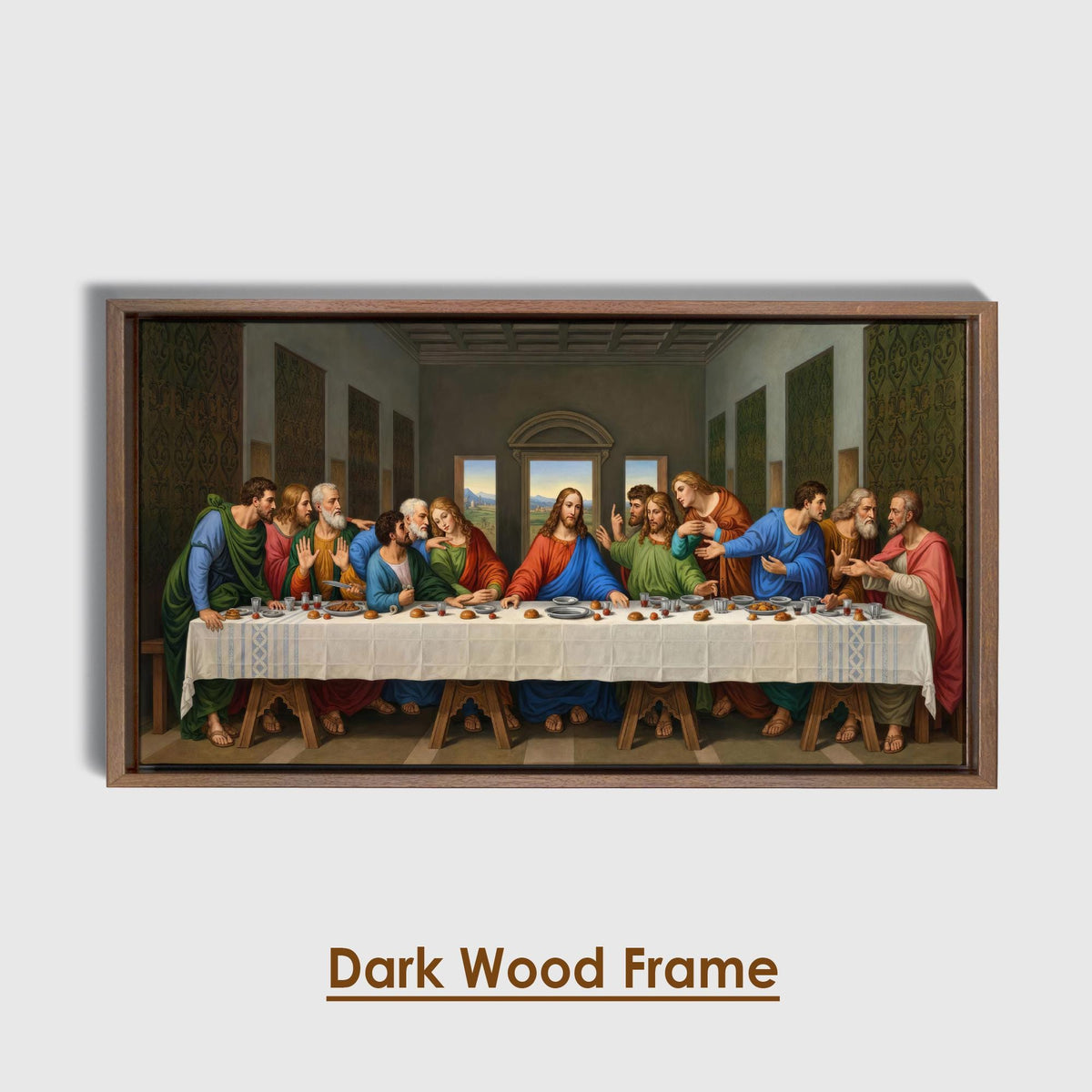 Last Supper Canvas Painting, Leonardo Da Vinci Inspired Christian Home Decor
