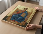 Christ Enthroned Orthodox Icon Print, Housewarming Gift, Sacred Home Decor, Holygraceart