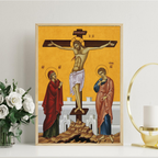 Crucifixion of Christ Orthodox Icon Print, Easter Gift, Holy Week Devotion Gift, Holygraceart