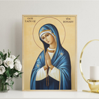 Our Lady of the Rosary Catholic Print, Family Gift, Peaceful Marian Home Blessing