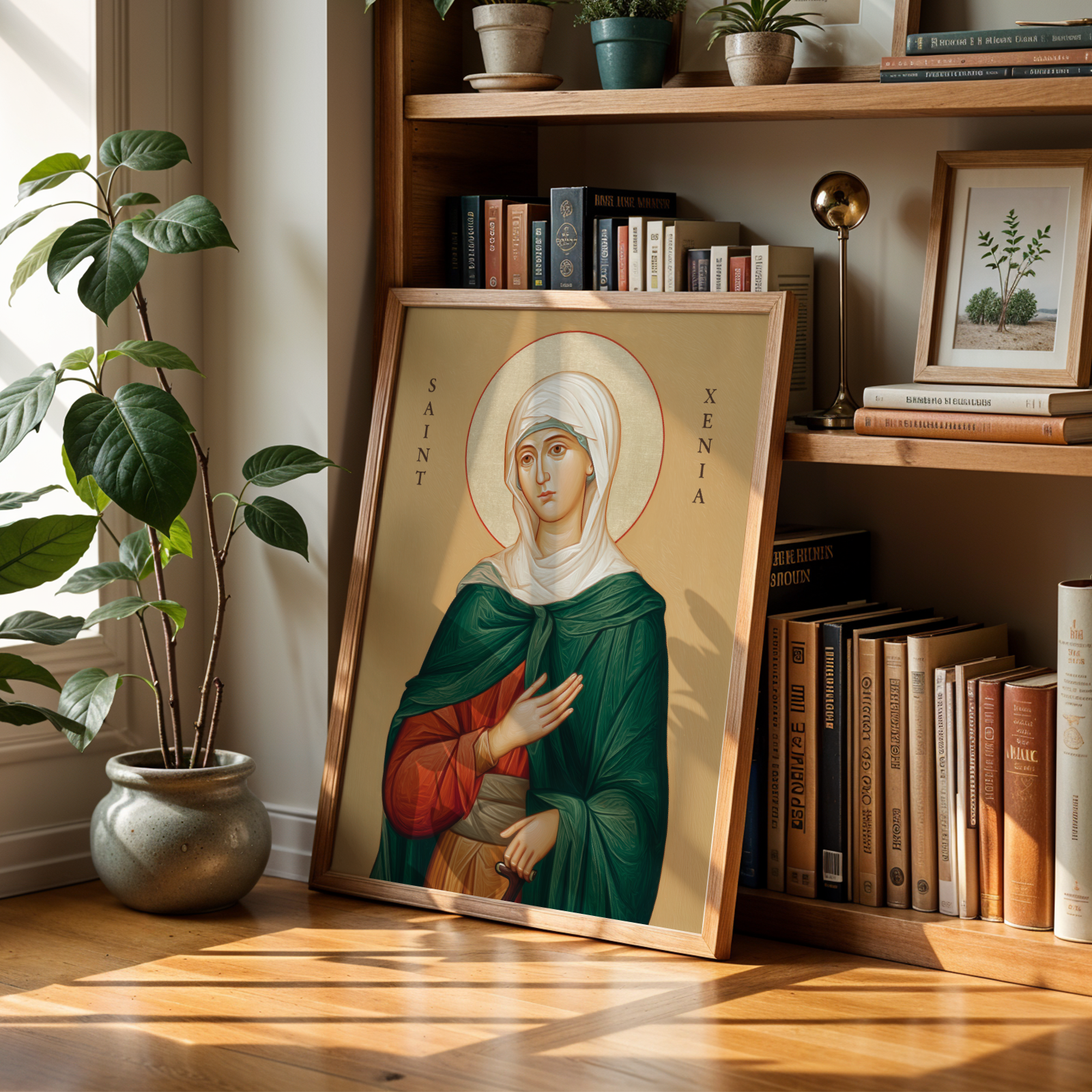 Saint Xenia Icon Wall Art, Comfort and Holy Fool Gift Orthodox, Holygraceart