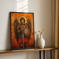 Saint Michael the Archangel Icon Print, Protection and Victory Gift, Holygraceart