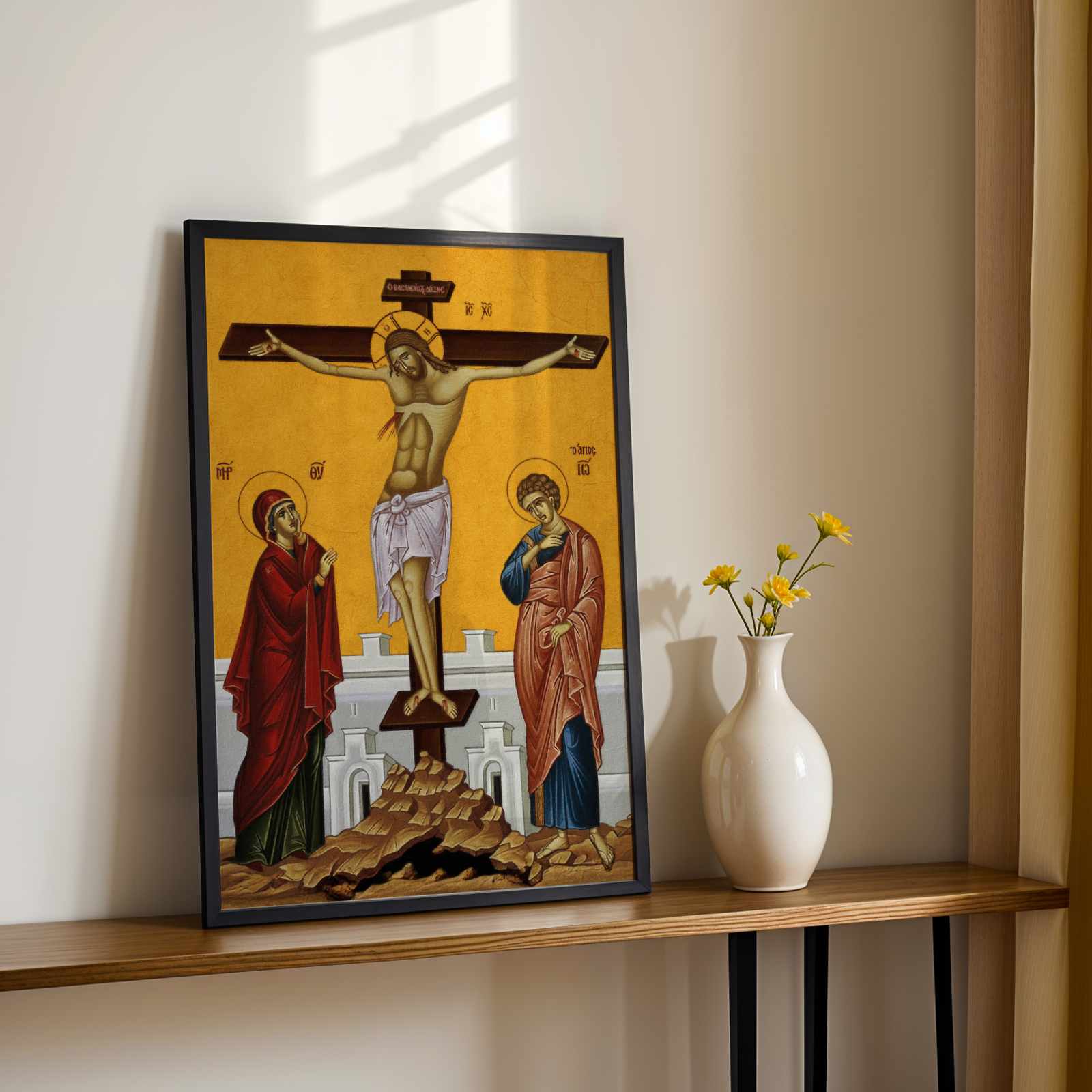 Crucifixion of Christ Orthodox Icon Print, Easter Gift, Holy Week Devotion Gift, Holygraceart