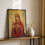 Saint Matilda Icon Wall Art, Christian Mother Gift Byzantine Decor, Holygraceart