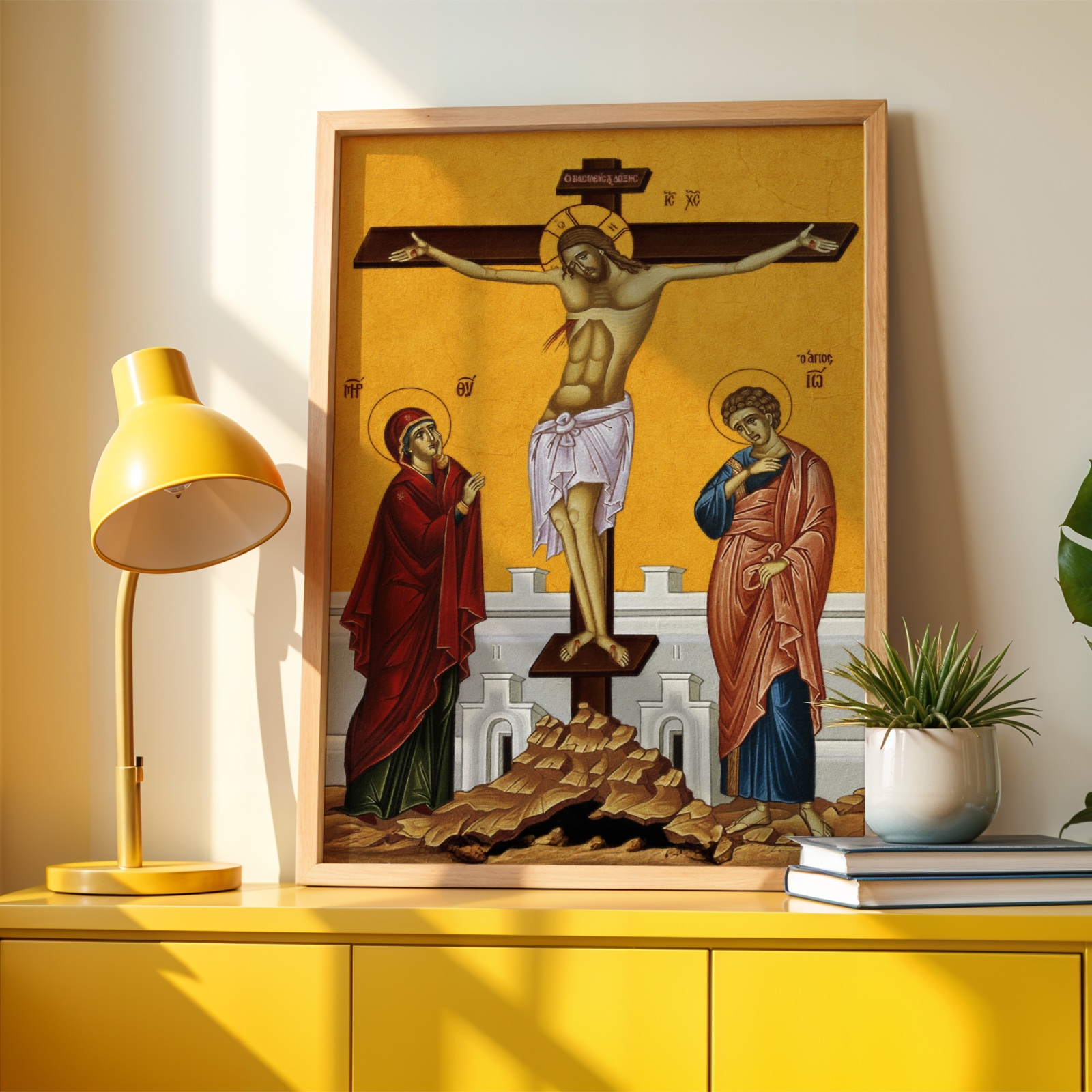 Crucifixion of Christ Orthodox Icon Print, Easter Gift, Holy Week Devotion Gift, Holygraceart