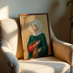 Saint Xenia Icon Wall Art, Comfort and Holy Fool Gift Orthodox, Holygraceart