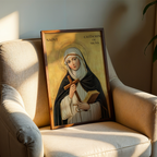 Saint Catherine of Siena Icon Print, Mystic Faith Gift Byzantine Wall Art, Holygraceart