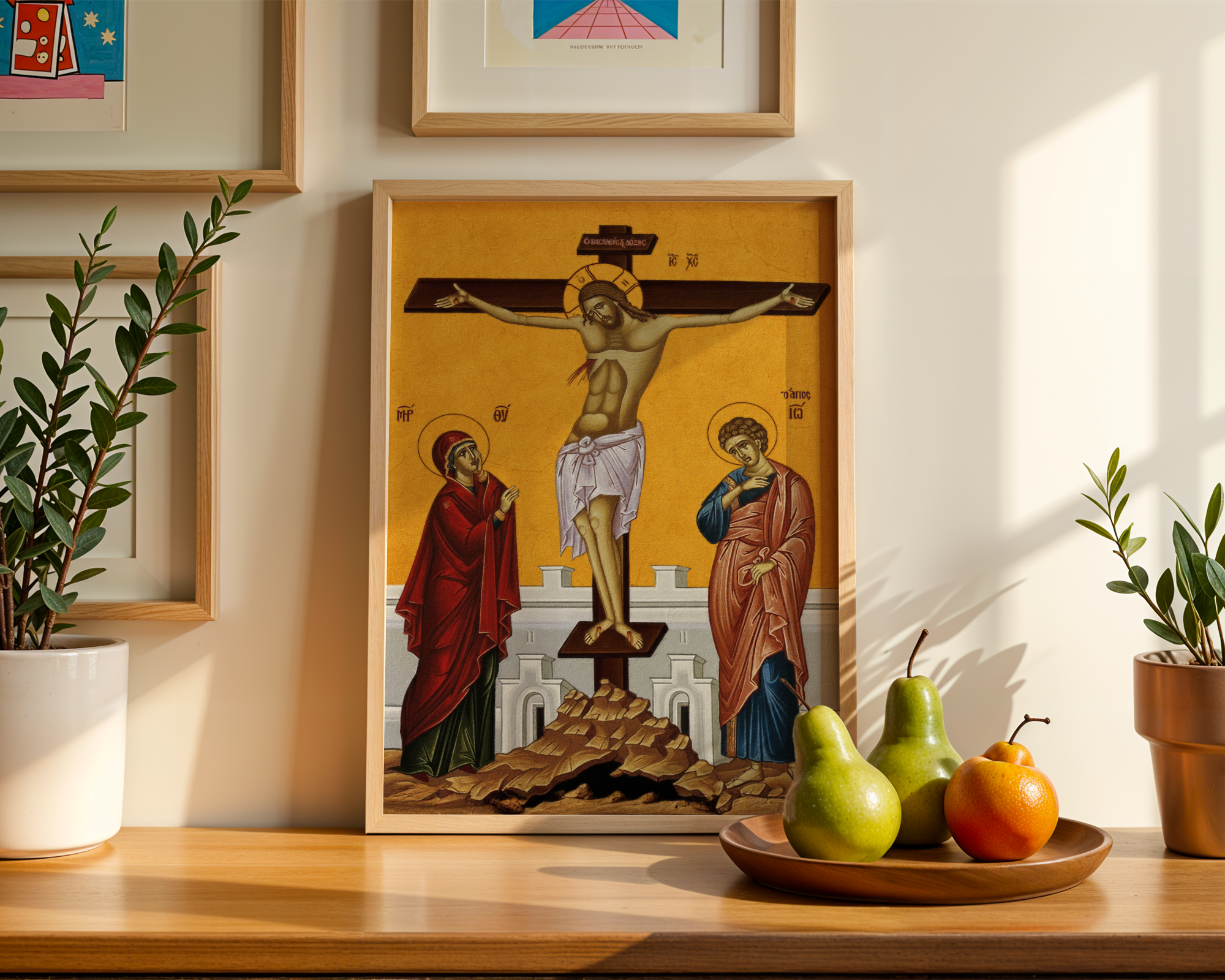 Crucifixion of Christ Orthodox Icon Print, Easter Gift, Holy Week Devotion Gift, Holygraceart
