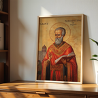 Saint Augustine of Hippo Icon Print, Doctor of the Church Gift Byzantine Home Altar