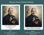 Saint Joseph Calasanz Portrait Print, Patron of Schools Wall Decor, Holygraceart H287
