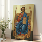 Christ Enthroned Orthodox Icon Print, Housewarming Gift, Sacred Home Decor, Holygraceart