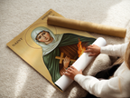 Saint Brigid of Ireland Icon Wall Art, Hearth Blessing Gift Orthodox Decor, Holygraceart