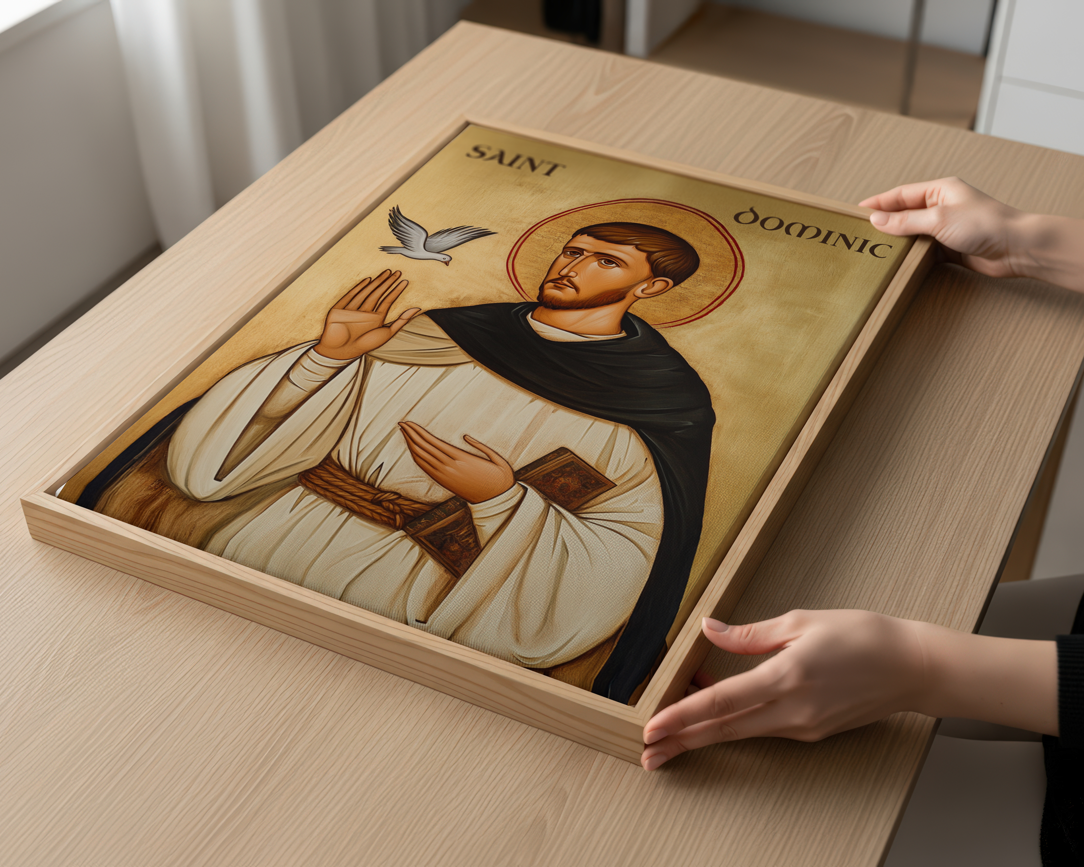 Saint Dominic Icon Print, Preacher Gift Orthodox Wall Art, Holygraceart