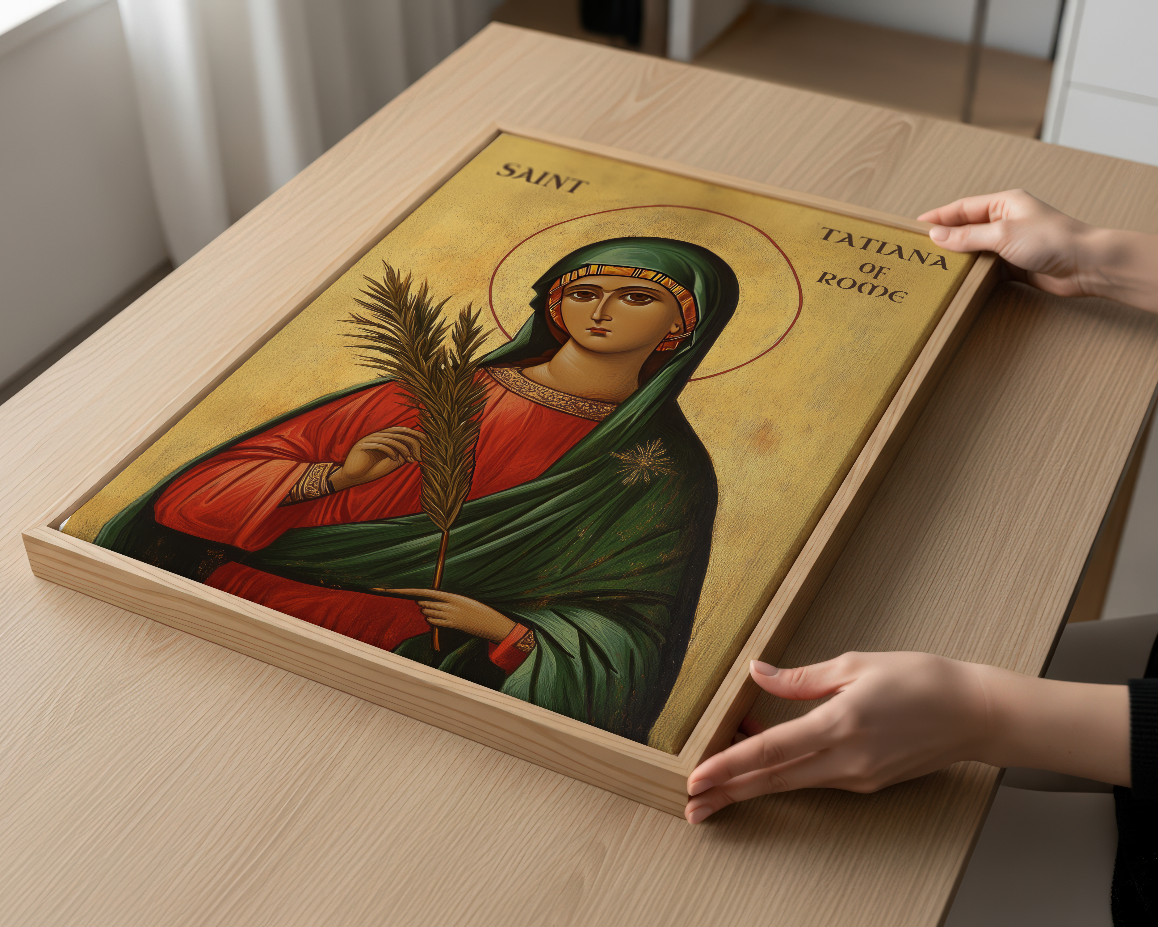 Saint Tatiana of Rome Icon Wall Art, Purity and Martyrdom Gift Orthodox Decor, Holygraceart