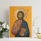 Christ Pantocrator Orthodox Icon Wall Art, Baptism & Confirmation Gift, Holygraceart