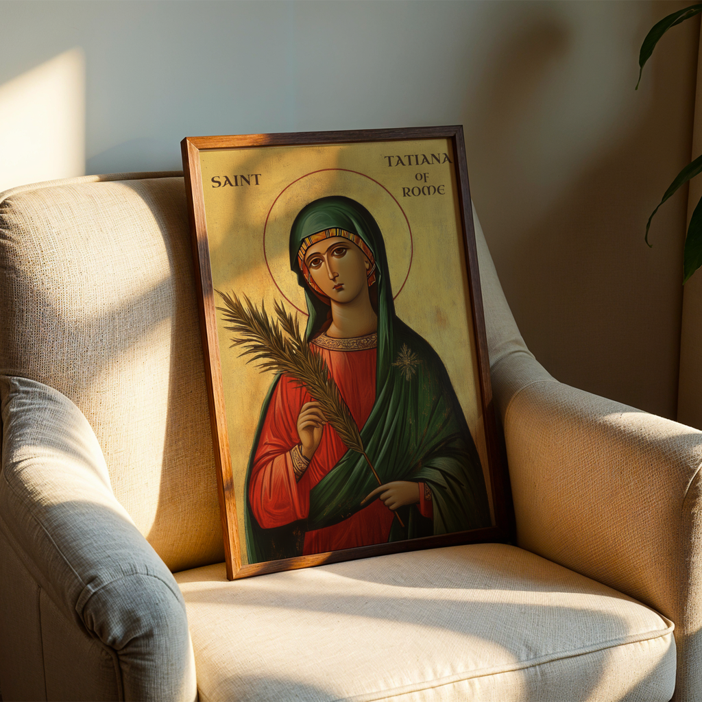 Saint Tatiana of Rome Icon Wall Art, Purity and Martyrdom Gift Orthodox Decor, Holygraceart