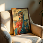 Saint Irene the Great Martyr Icon Wall Art, Courage and Martyrdom Gift Orthodox Decor