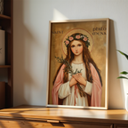 Saint Philomena Icon Wall Art, Purity and Hope Gift for Christian Women, Holygraceart