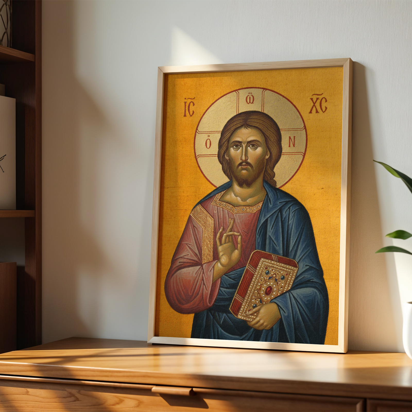 Christ Pantocrator Orthodox Icon Wall Art, Baptism & Confirmation Gift, Holygraceart