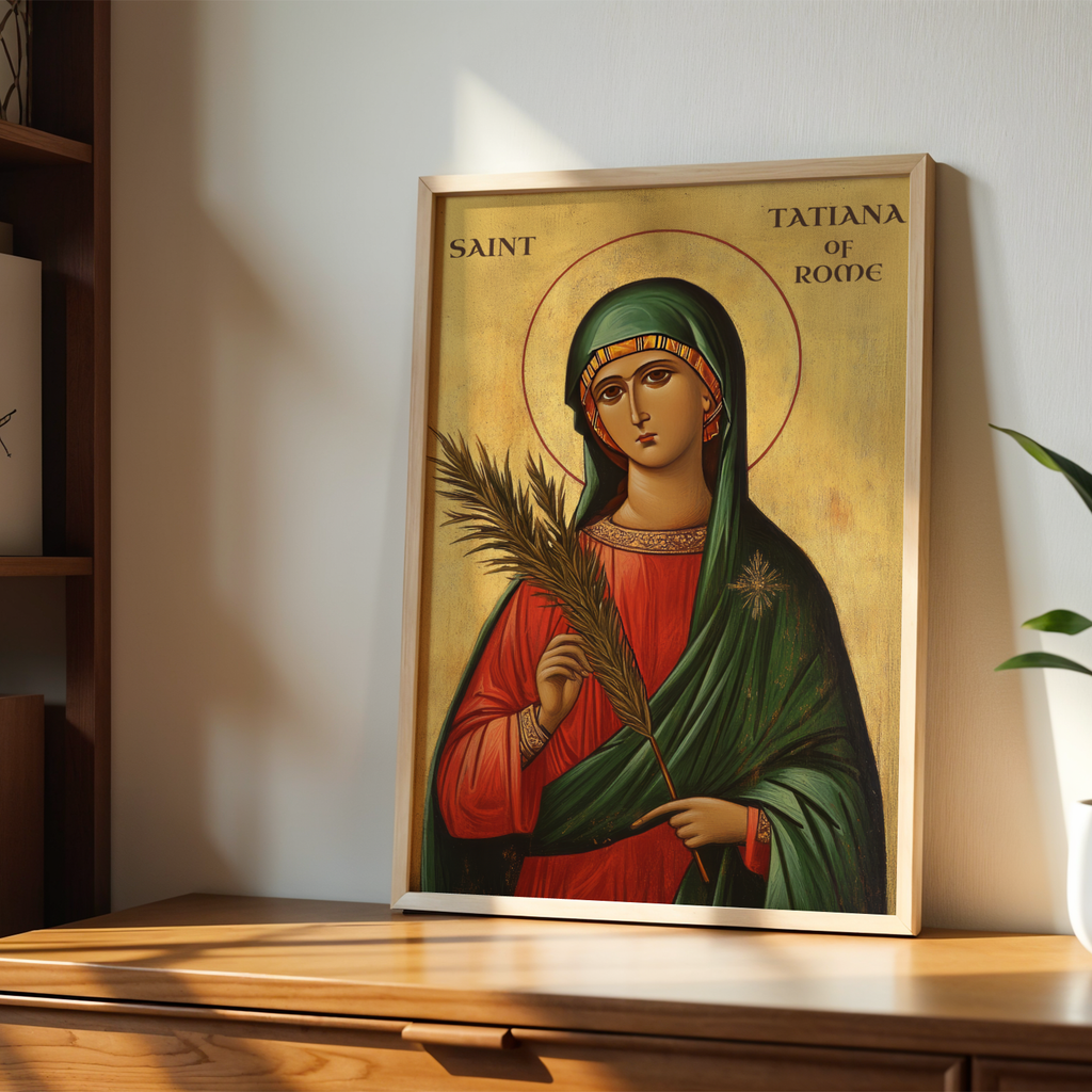Saint Tatiana of Rome Icon Wall Art, Purity and Martyrdom Gift Orthodox Decor, Holygraceart