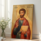 Saint Justin Martyr Icon Wall Art, Christian Truth Gift Orthodox, Holygraceart