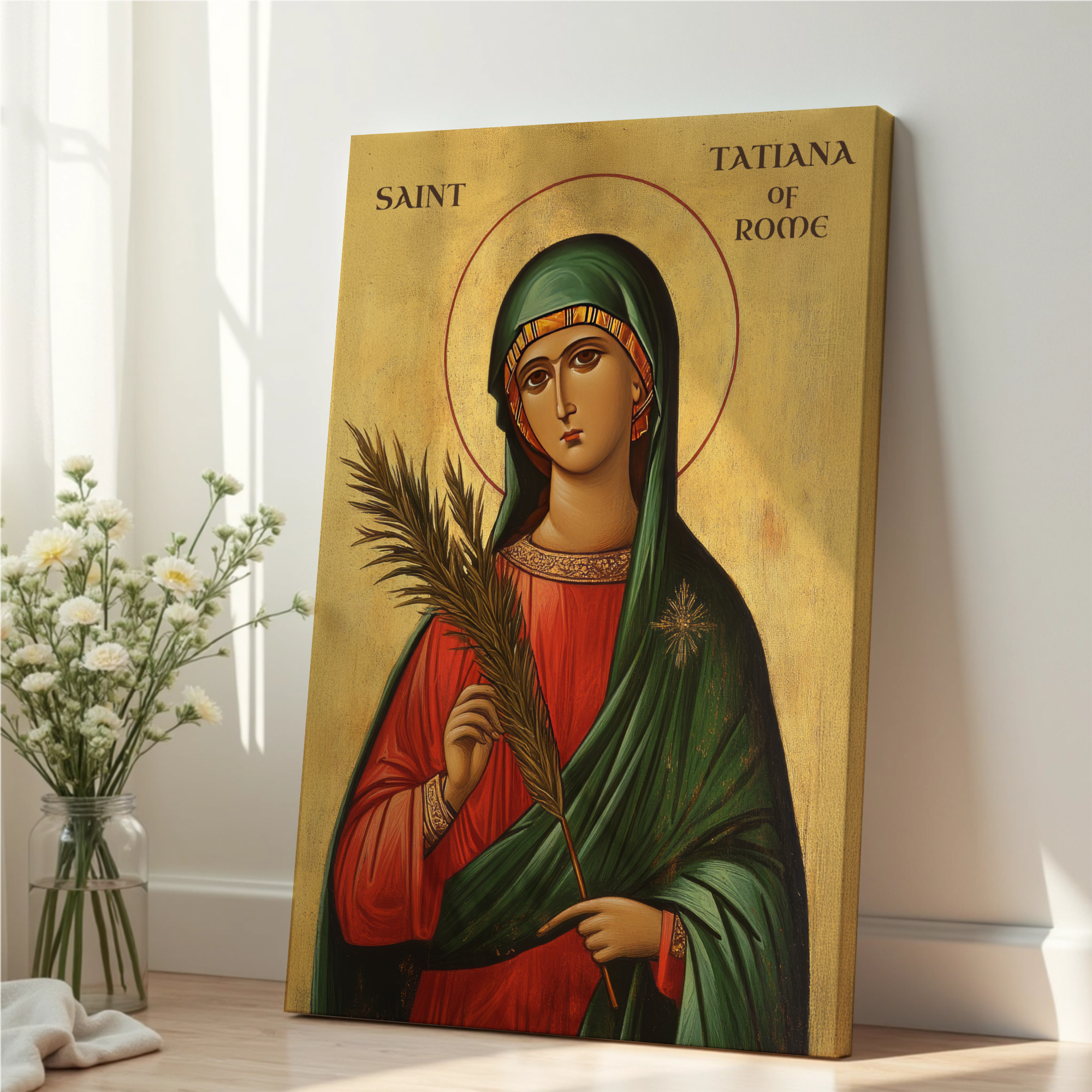 Saint Tatiana of Rome Icon Wall Art, Purity and Martyrdom Gift Orthodox Decor, Holygraceart